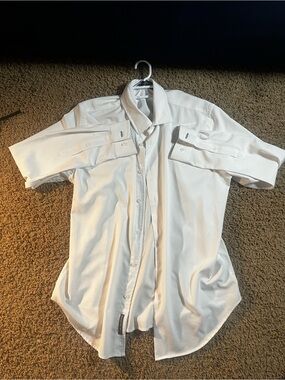 Report Collection White Slim Fit Performance Dress Shirt